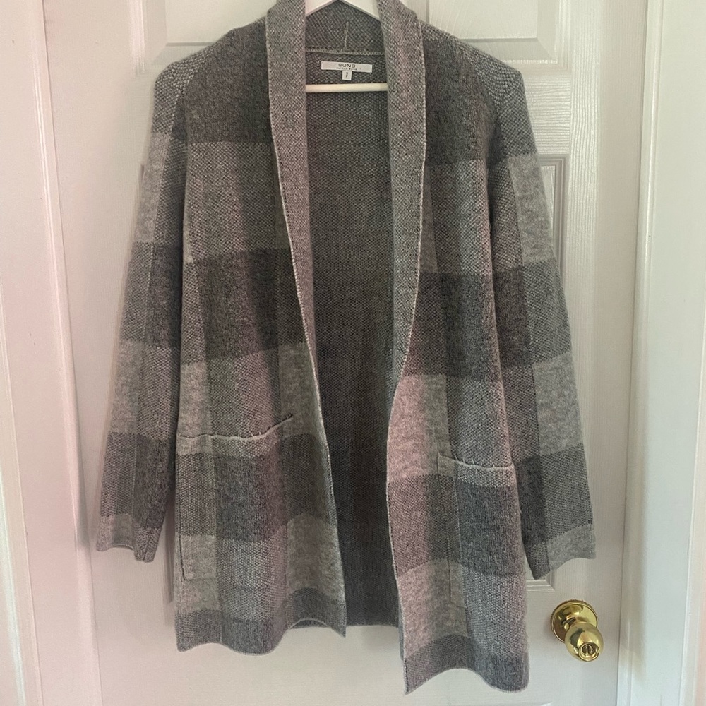 Grey plaid shacket